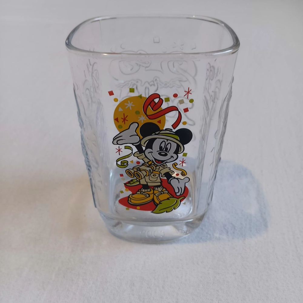 2000 Disney/McDonalds Mickey Mouse Glass Tumbler - Clear Animal Kingdom